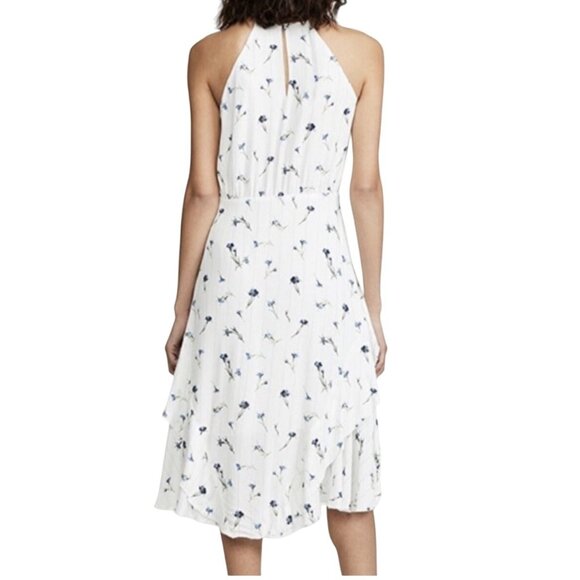 Joie Lamberta Women's Sz 10 White Floral Ruffled Dress - Picture 3 of 10